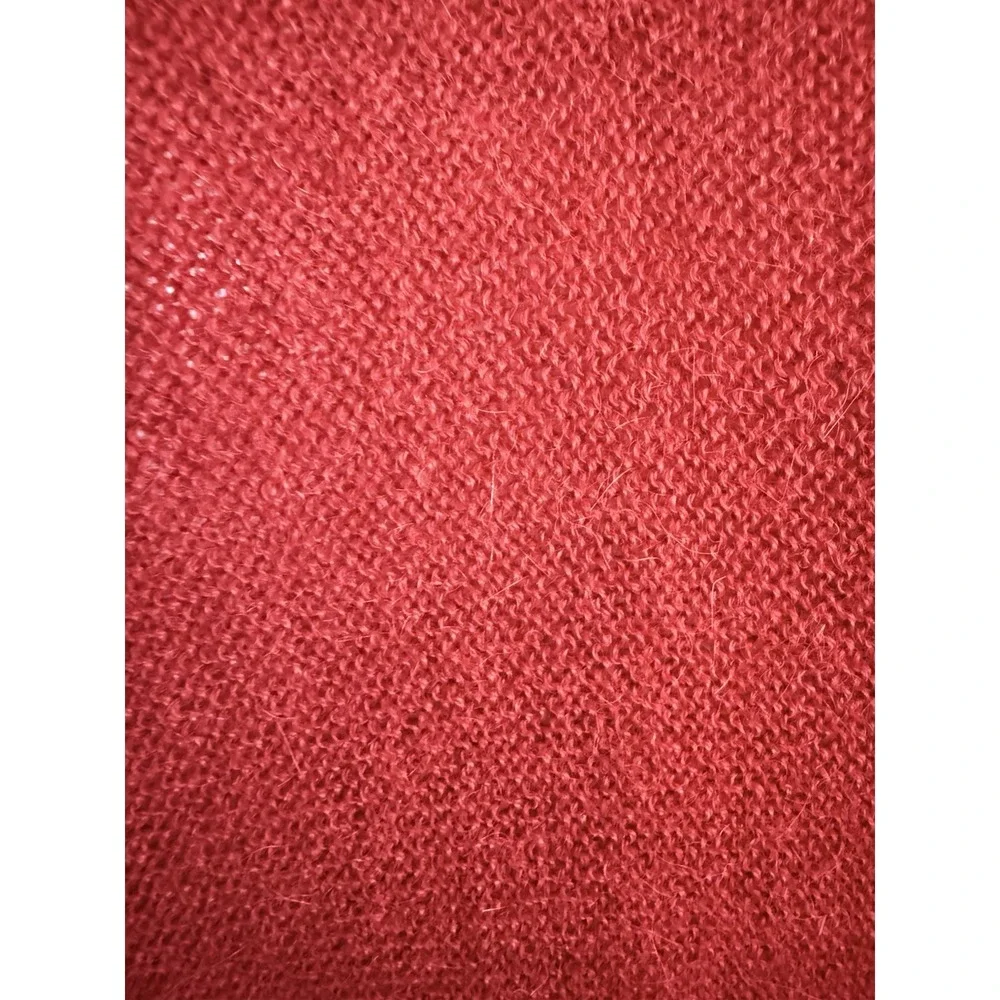 Handmade Peruvian Connection 100% Alpaca V Neck Sweater Red Womens Unisex Size M